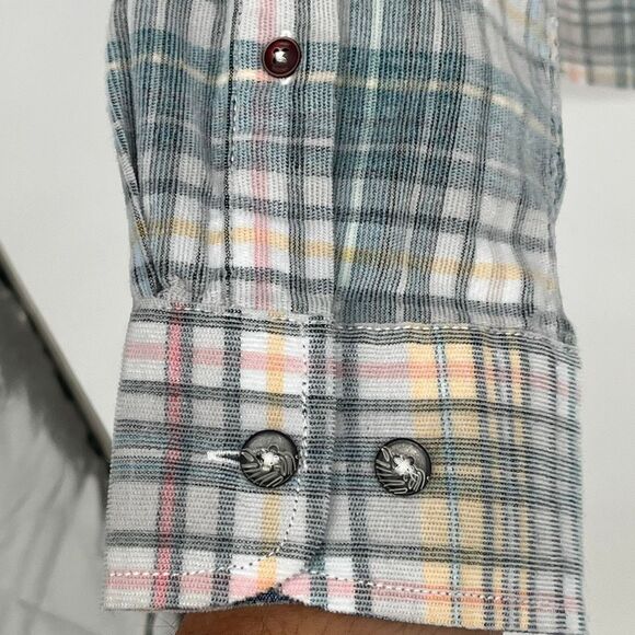 NWT TOMMY BAHAMA Coastline Cord Stretch Harbor Check Shirt Men 2XLT Featherstone - Picture 14 of 15